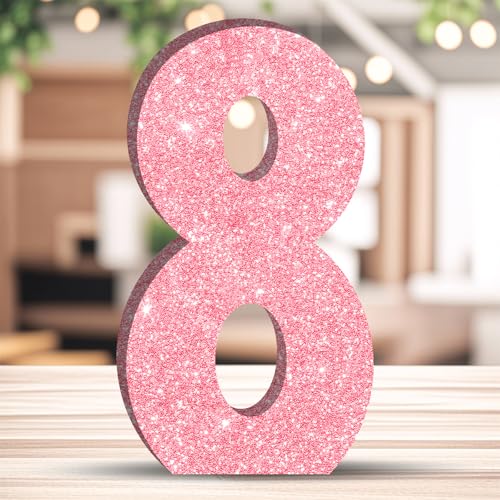 ZHONYEE 20CM Glitzer Geburtstag Zahlen Tischdekoration Freistehende Party Centerpieces Glitzer Rosa Zahlen Dekorationen für Feiern Wiederverwendbar - 8 ZHONYEE 20CM Glitzer Geburtstag Zahlen Tischdekoration Freistehende Party Centerpieces Glitzer Rosa Zahlen Dekorationen für Feiern Wiederverwendbar - 8 von ZHONYEE