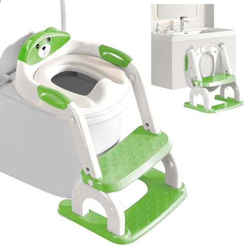 ZHONYEE Töpfchentrainingssitz für Kleinkinder – Upgrade 2-in-1 WC-Sitz, Toilettenleiter für Kinder, Jungen, Mädchen, Anti-Rutsch-Pad & verstellbare Höhe mit wasserdichtem PVC-Kissen, Grün ZHONYEE Töpfchentrainingssitz für Kleinkinder – Upgrade 2-in-1 WC-Sitz, Toilettenleiter für Kinder, Jungen, Mädchen, Anti-Rutsch-Pad & verstellbare Höhe mit wasserdichtem PVC-Kissen, Grün von ZHONYEE