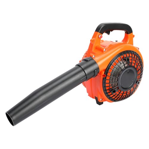 ZHOUBA Hand-Gas-Laubbläser, leistungsstarker 26 cc 2-Takt-Motor, Benzin-Laubsauger, leicht, einfach zu starten, langlebig, Benzin-Luftgebläse für Rasenpflege, Hof, Garten (380 CFM 180 MPH) Orange von ZHOUBA