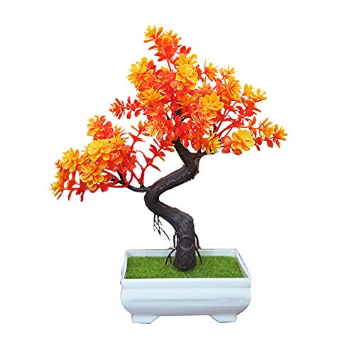 ZHOUBA Künstlicher Topfbaum, Bonsai, Kunstpflanze, Heimdekoration, Tischdekoration, Orange von ZHOUBA