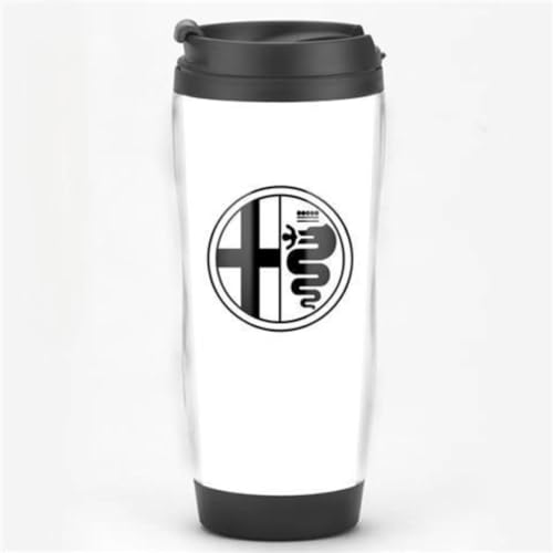 ZHOUFUDA Wiederverwendbare Kaffeebecher Reise für Alfa Romeo 4C facelift 2017, Thermobecher Kaffee to Go mit Deckel Autobecher Doppelwandig Isoliert Edelstahl Travel Mug,E von ZHOUFUDA