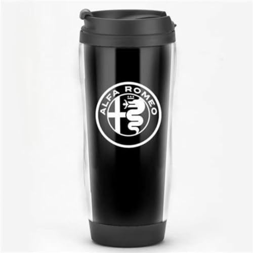 ZHOUFUDA Wiederverwendbare Kaffeebecher Reise für Alfa Romeo 4C facelift 2017, Thermobecher Kaffee to Go mit Deckel Autobecher Doppelwandig Isoliert Edelstahl Travel Mug,M von ZHOUFUDA