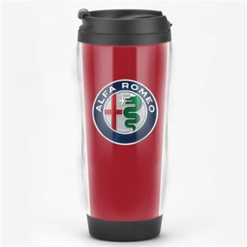 ZHOUFUDA Wiederverwendbare Kaffeebecher Reise für Alfa Romeo Giulia 2022-2024, Thermobecher Kaffee to Go mit Deckel Autobecher Doppelwandig Isoliert Edelstahl Travel Mug,A von ZHOUFUDA