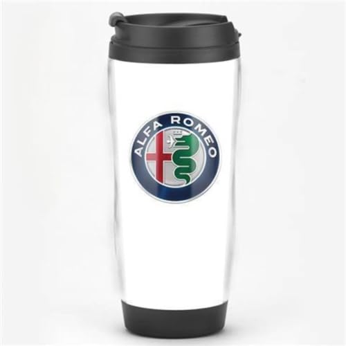 ZHOUFUDA Wiederverwendbare Kaffeebecher Reise für Alfa Romeo Giulietta 2010-2016, Thermobecher Kaffee to Go mit Deckel Autobecher Doppelwandig Isoliert Edelstahl Travel Mug,F von ZHOUFUDA