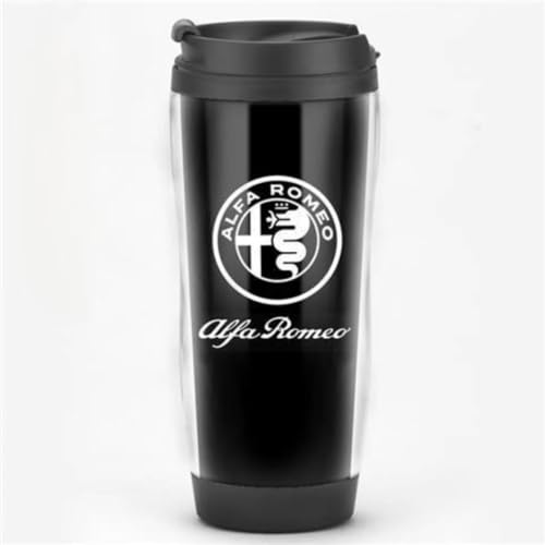 ZHOUFUDA Wiederverwendbare Kaffeebecher Reise für Alfa Romeo MiTo 2008-2013, Thermobecher Kaffee to Go mit Deckel Autobecher Doppelwandig Isoliert Edelstahl Travel Mug,B von ZHOUFUDA