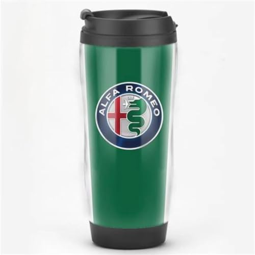 ZHOUFUDA Wiederverwendbare Kaffeebecher Reise für Alfa Romeo Stelvio 2017-2022, Thermobecher Kaffee to Go mit Deckel Autobecher Doppelwandig Isoliert Edelstahl Travel Mug,K von ZHOUFUDA