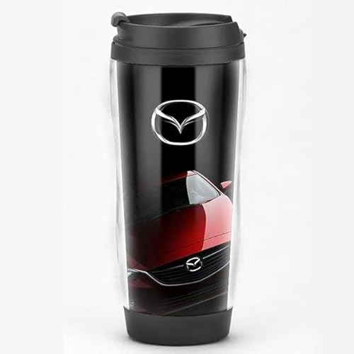 ZHOUFUDA Wiederverwendbare Kaffeebecher Reise für Mazda 2 Sedan 2014-2022, Thermobecher Kaffee to Go mit Deckel Autobecher Doppelwandig Isoliert Edelstahl Travel Mug,C von ZHOUFUDA