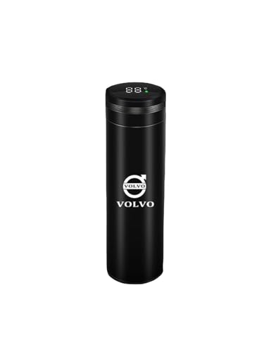 ZHOUFUDA Wiederverwendbare Kaffeebecher Reise für Volvo C30 facelift 2010, Thermobecher Kaffee to Go mit Deckel Autobecher Doppelwandig Isoliert Edelstahl Travel Mug von ZHOUFUDA
