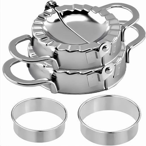 ZHOUHON Ravioli Maker Ravioli Former Maultaschen Ravioli Ausstecher Teigtaschenformer Dumpling Maker, 2Knödelform, Rund Plätzchen Ausstecher, Ravioli Dumpling Maker Knödel (2PCS) von ZHOUHON