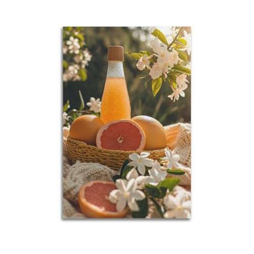 ZHOUKEG Grapefruits im Korb mit Blumen, ökologischer Realismus, künstlerisches Wandbild, modernes Wandbild, hängend, 30 x 45 cm ZHOUKEG Grapefruits im Korb mit Blumen, ökologischer Realismus, künstlerisches Wandbild, modernes Wandbild, hängend, 30 x 45 cm von ZHOUKEG