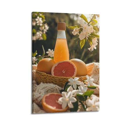 ZHOUKEG Grapefruits im Korb mit Blumen, ökologischer Realismus, künstlerisches Wandbild, modernes Wandbild, hängend, 30 x 45 cm ZHOUKEG Grapefruits im Korb mit Blumen, ökologischer Realismus, künstlerisches Wandbild, modernes Wandbild, hängend, 30 x 45 cm von ZHOUKEG
