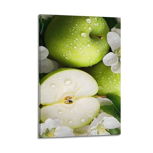 ZHOUKEG Kunstvolles Wandbild, Motiv: Früchte, grüne Äpfel und weiße Blumen, modernes Wandbild, 40 x 60 cm ZHOUKEG Kunstvolles Wandbild, Motiv: Früchte, grüne Äpfel und weiße Blumen, modernes Wandbild, 40 x 60 cm von ZHOUKEG