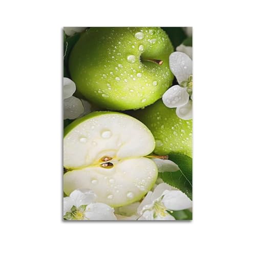 ZHOUKEG Kunstvolles Wandbild, Motiv: Früchte, grüne Äpfel und weiße Blumen, modernes Wandbild, 60 x 90 cm ZHOUKEG Kunstvolles Wandbild, Motiv: Früchte, grüne Äpfel und weiße Blumen, modernes Wandbild, 60 x 90 cm von ZHOUKEG