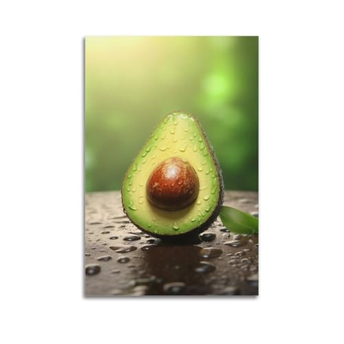 ZHOUKEG Kunstvolles Wandbild, Motiv: Obst-Halbschnitt, Avocado mit Tau, modernes Wandbild, 40 x 60 cm ZHOUKEG Kunstvolles Wandbild, Motiv: Obst-Halbschnitt, Avocado mit Tau, modernes Wandbild, 40 x 60 cm von ZHOUKEG
