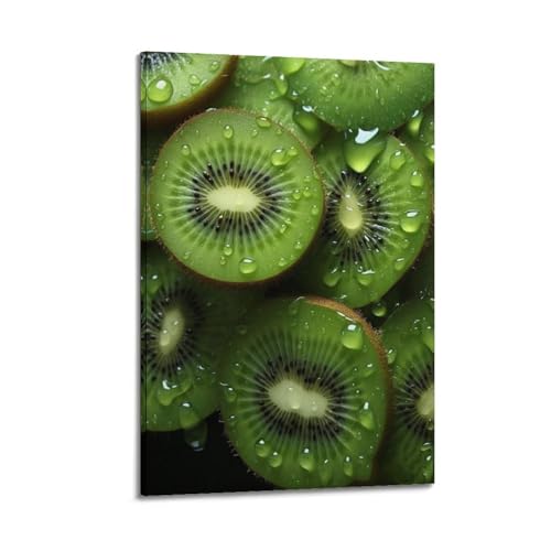 ZHOUKEG Kunstvolles Wandbild, Motiv: Obst-Kiwi-Scheiben mit Tau, modernes Wandbild, 40 x 60 cm ZHOUKEG Kunstvolles Wandbild, Motiv: Obst-Kiwi-Scheiben mit Tau, modernes Wandbild, 40 x 60 cm von ZHOUKEG