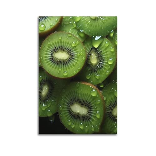 ZHOUKEG Kunstvolles Wandbild, Motiv: Obst-Kiwi-Scheiben mit Tau, modernes Wandbild, 60 x 90 cm ZHOUKEG Kunstvolles Wandbild, Motiv: Obst-Kiwi-Scheiben mit Tau, modernes Wandbild, 60 x 90 cm von ZHOUKEG