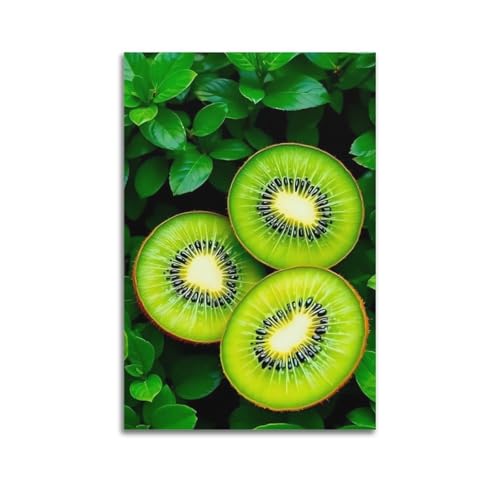 ZHOUKEG Kunstvolles Wandbild, Motiv: Obst-Kiwis mit Blättern, ökologischer Realismus, modernes Wandbild, 40 x 60 cm ZHOUKEG Kunstvolles Wandbild, Motiv: Obst-Kiwis mit Blättern, ökologischer Realismus, modernes Wandbild, 40 x 60 cm von ZHOUKEG