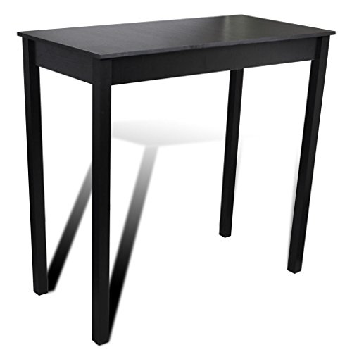 ZHOUMIN Bartisch, Küchentisch, Esstisch, hoch, Bartisch aus MDF, Schwarz, 115 x 55 x 107 cm von ZHOUMIN