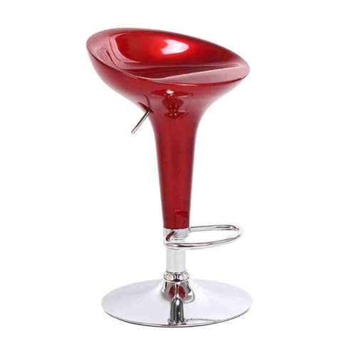Verstellbare Drehbar-Stahlhocker-Set mit 2 Stühlen, Moderne ABS-Kunststoff-Hocker ohne Rückenlehne in Thekenhöhe mit Fußstütze und Gasdruckfeder, robust für Kücheninsel, Home Bar, Esszimmer red1 von ZHOUXIAO