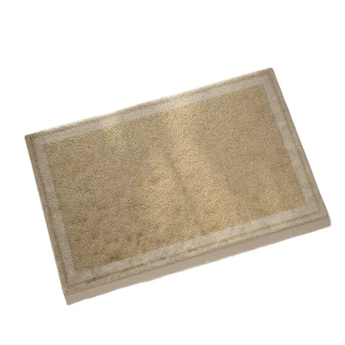 Anti Rutsch Matte Klassischer Schlingenflorteppich im minimalistischen Stil for Wohnzimmer, Schlafzimmer, Nachttisch, warme Bodenmatte, rutschfest, waschbar und schnelltrocknend(A,40cm x 80cm) von ZHOUXYFDC