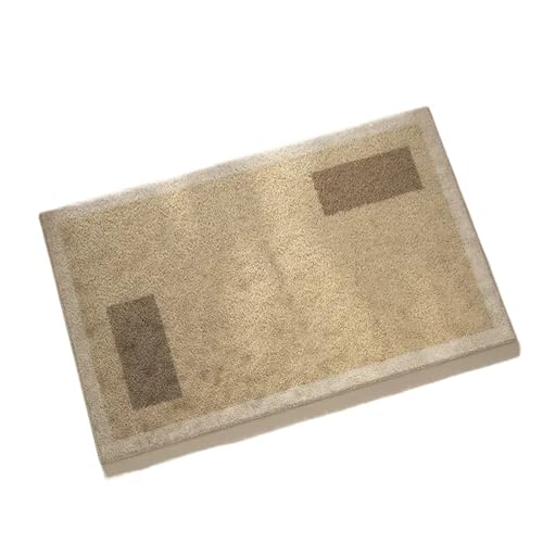Anti Rutsch Matte Klassischer Schlingenflorteppich im minimalistischen Stil for Wohnzimmer, Schlafzimmer, Nachttisch, warme Bodenmatte, rutschfest, waschbar und schnelltrocknend(C,50cm x 80cm) von ZHOUXYFDC