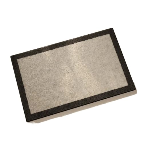 Anti Rutsch Matte Klassischer Schlingenflorteppich im minimalistischen Stil for Wohnzimmer, Schlafzimmer, Nachttisch, warme Bodenmatte, rutschfest, waschbar und schnelltrocknend(E,60cm x 90cm) von ZHOUXYFDC