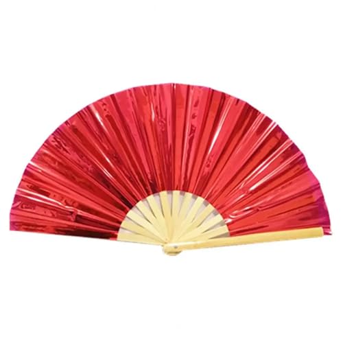 Fächer PVC-Faltventilator, schillernder Handventilator, Sommer-Kühlventilator, Dekoration, Tanz-Performance-Requisiten, Pop-Party-Zubehör(Color01) von ZHOUXYFDC