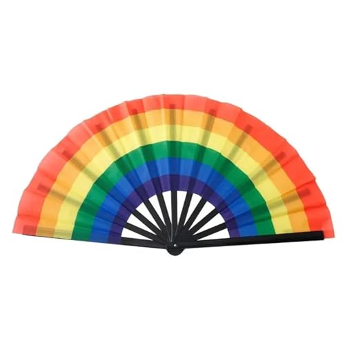 Fächer Rainbows Faltfächer Bunte Fächer Party Sommer Musik Festival(Color06) von ZHOUXYFDC