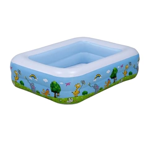 Kinderpool Aufblasbar Aufblasbarer Pool, Faltbarer quadratischer Aufblaspool, niedlicher Aufblaspool for die Familie, platzsparender Swimmingpool for den Garten im Hinterhof(1.2M) von ZHOUXYFDC