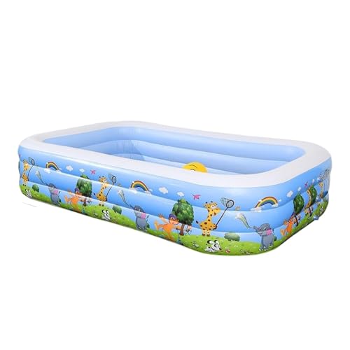Kinderpool Aufblasbar Aufblasbarer Pool, Faltbarer quadratischer Aufblaspool, niedlicher Aufblaspool for die Familie, platzsparender Swimmingpool for den Garten im Hinterhof(1.8M) von ZHOUXYFDC