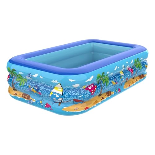 Kinderpool Aufblasbar Aufblasbarer Swimmingpool PVC-gerahmter Swimmingpool Aufblasbare Familienpools for den Innen- und Außenbereich(M) von ZHOUXYFDC