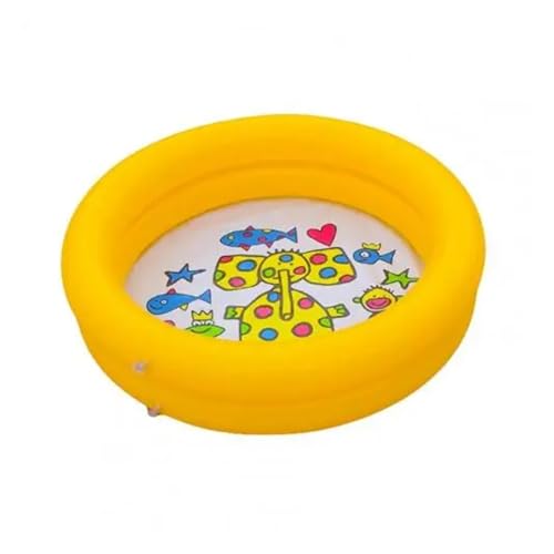 Kinderpool Aufblasbar Sommer Aufblasbarer Swimmingpool Verdicken Blow Up PVC Runder Swimmingpool(Yellow) von ZHOUXYFDC