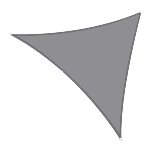 Sonnensegel Dreieckig 2/3/3,6/5M Dreieckiges Sonnensegel, wasserdichtes UV-Block-Schattentuch for die Außenterrasse, den Garten, den Hinterhof, Sonnenschutz, Autozelt(Grey,360x360x360CM) von ZHOUXYFDC
