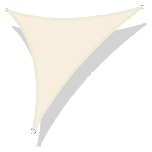 Sonnensegel Dreieckig 4 Größe 9 Farbe Wasserdicht Grau Schwarz Dreieck Sonnensegel Baldachin 98% UV Block Unterstände for Outdoor Hinterhof Markise Garten(Beige,500x500x500cm) von ZHOUXYFDC