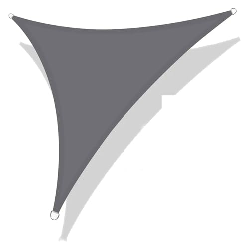 Sonnensegel Dreieckig 4 Größe 9 Farbe Wasserdicht Grau Schwarz Dreieck Sonnensegel Baldachin 98% UV Block Unterstände for Outdoor Hinterhof Markise Garten(Light Grey 24pc,200x200x200cm) von ZHOUXYFDC
