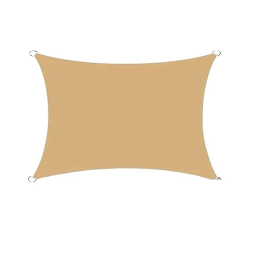 Sonnensegel Dreieckig Dreieckiges Sonnenschutzsegel, wasserdichter Gartensonnenschirm, UV-beständiger Sonnenschutz, Vordach for den Innenhof, Campingpool im Hinterhof(Sand Yellow 2.5x2.5m) von ZHOUXYFDC