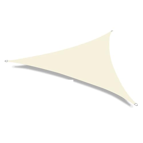 Sonnensegel Dreieckig Sonnensegel for den Außenbereich, dreieckig, Sonnenschutz, Gartenüberdachung, UV-Schutz, Sonnenschutz und Regenschutz for den Außenbereich(Milky White,3.6x3.6x3.6M) von ZHOUXYFDC