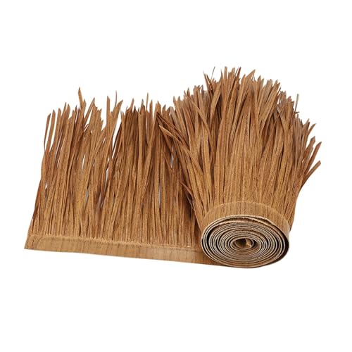 Synthetisches Strohdach Rolle Gras Künstliches Strohdach for Gartenterrasse im Freien Regenschirmabdeckung 1m x 50cm Strohdach Stroh Simulation Panel Palm Stroh(Color1) von ZHOUXYFDC