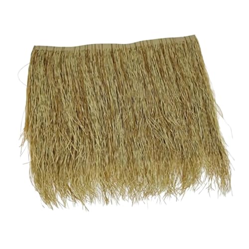 Synthetisches Strohdach Rolle Palm Thatch Roll Palm Thatch Runner Roll Strohmatten 50 cm x 47 cm Grassockeldach for gewerbliche Hütten Bar Party Home(Color C Nonflame retardant) von ZHOUXYFDC