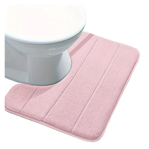 ZHOUXYFDC Anti Rutsch Matte 1 STK Badezimmer-Toilettenteppich mit Streifen in Reiner Farbe, weiche, rutschfeste, schnell trocknende Badezimmermatte, saugfähiger Duschteppich for das Familienbad(Pink) ZHOUXYFDC Anti Rutsch Matte 1 STK Badezimmer-Toilettenteppich mit Streifen in Reiner Farbe, weiche, rutschfeste, schnell trocknende Badezimmermatte, saugfähiger Duschteppich for das Familienbad(Pink) von ZHOUXYFDC