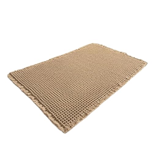 ZHOUXYFDC Anti Rutsch Matte 1 Stück Waffel-Badematte, waschbarer Badezimmerteppich, rutschfest, super saugfähig, weiche Duschmatte for Badezimmer, Badewanne und Dusche, 43,2 x 61 cm(Khaki) von ZHOUXYFDC