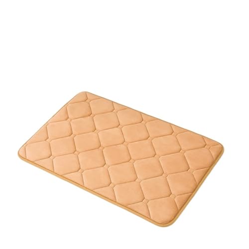 ZHOUXYFDC Anti Rutsch Matte Badematte aus Memory-Schaum, saugfähig, Badezimmerteppich, Badematte, rutschfeste Fußmatten, Küchenläufer, Toilette, Wohnzimmer, Blauer Teppich(Diamond Khaki,50x80cm) von ZHOUXYFDC