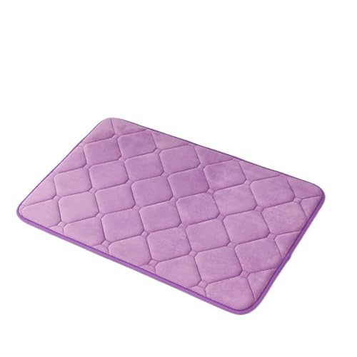 ZHOUXYFDC Anti Rutsch Matte Badematte aus Memory-Schaum, saugfähig, Badezimmerteppich, Badematte, rutschfeste Fußmatten, Küchenläufer, Toilette, Wohnzimmer, Blauer Teppich(Diamond Lilac,40x60cm) von ZHOUXYFDC