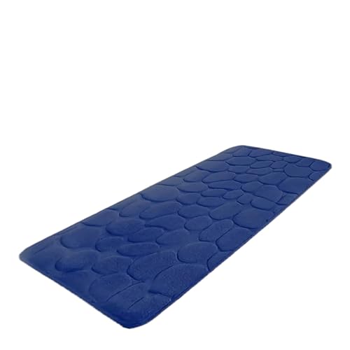 ZHOUXYFDC Anti Rutsch Matte Große Badezimmer-Bodenmatte, wasserabsorbierende Badematte, Türmatte, rutschfeste Badezimmermatte, Heimdekoration(Blue,50cm x 120cm) von ZHOUXYFDC