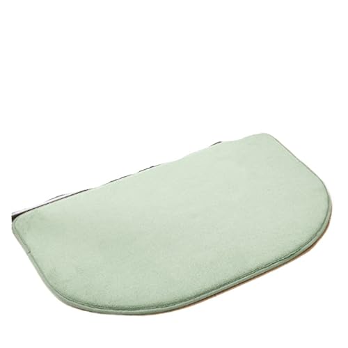 ZHOUXYFDC Anti Rutsch Matte Home Badematte Coral Fleece Badezimmer Teppich Wasseraufnahme Rutschfester Memory Foam Saugfähig Waschbar Teppich Bodenmatte(Green,50CMx80CM) von ZHOUXYFDC