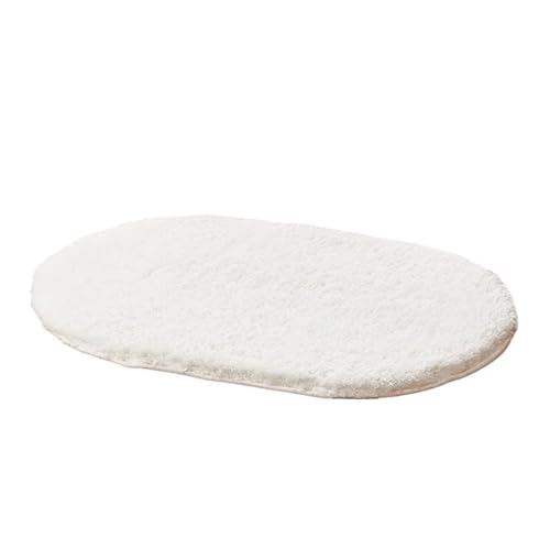 ZHOUXYFDC Anti Rutsch Matte Kleine Plüschteppiche, saugfähige, weiche Badematte, WC-Fußmatten, Badewanne, Zimmer, Wohnzimmer, Tür, Treppe, Badezimmer, Tapete(White,40X60cm) von ZHOUXYFDC