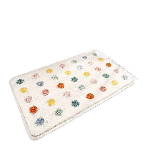 ZHOUXYFDC Anti Rutsch Matte Moderne, minimalistische Badematte aus verdickter Mikrofaser, TPR, rutschfestes Design, Duschraum-Fußmatte, Rutschfester, saugfähiger Badezimmerteppich(Pink,40x60cm) von ZHOUXYFDC