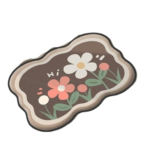 ZHOUXYFDC Anti Rutsch Matte Saugfähige Bodenmatte for Badezimmer in spezieller Blumenform, Fußmatte, Dicke, pelzige, rutschfeste Fußmatte for Toiletten, Bodenmatte for Duschräume(HI Flower,50CMx80CM) ZHOUXYFDC Anti Rutsch Matte Saugfähige Bodenmatte for Badezimmer in spezieller Blumenform, Fußmatte, Dicke, pelzige, rutschfeste Fußmatte for Toiletten, Bodenmatte for Duschräume(HI Flower,50CMx80CM) von ZHOUXYFDC