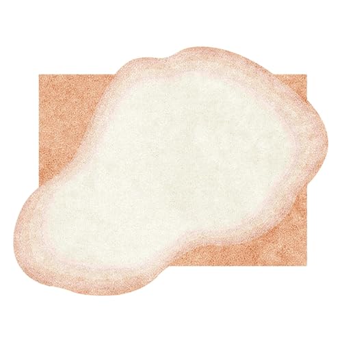 ZHOUXYFDC Anti Rutsch Matte Unregelmäßige Teppiche for Wohnzimmerdekoration Teppiche for Schlafzimmerdekor Teppich Rutschfester Flächenteppich Kurzflor-Bodenmatte(Gold,100x160cm) von ZHOUXYFDC