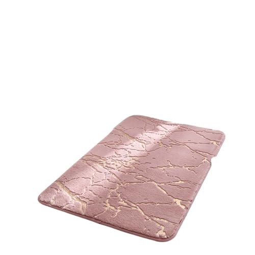 ZHOUXYFDC Anti Rutsch Matte rutschfeste Badezimmermatte Kaninchen Rosa Schwarz Badematte 40x60cm 50x80cm Dusche Badezimmer Teppich Tolite Bodenteppich WC-Matte(Marble pink,40x60cm) von ZHOUXYFDC